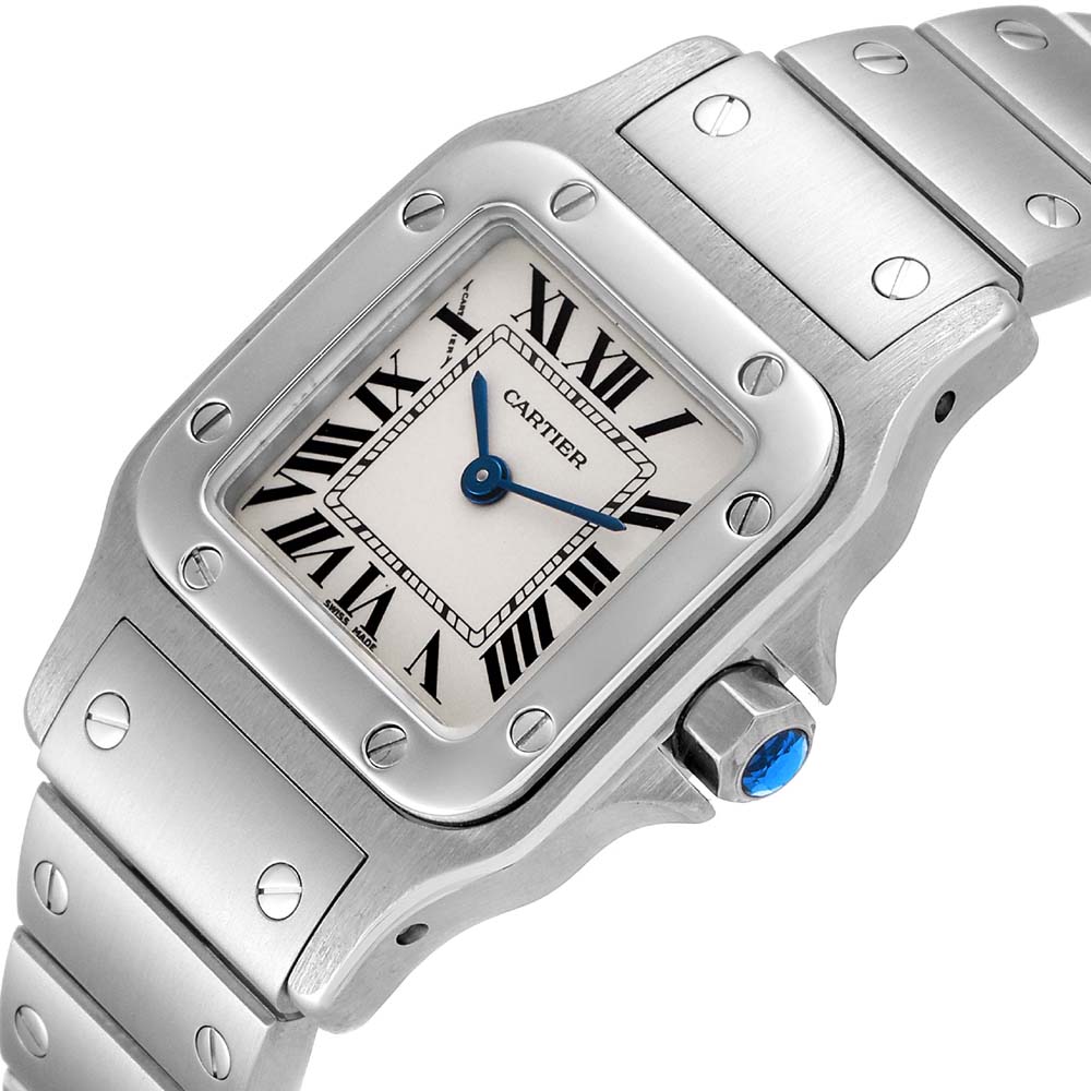 

Cartier Silver Stainless Steel Santos Galbee W20056D6 Women's Wristwatch