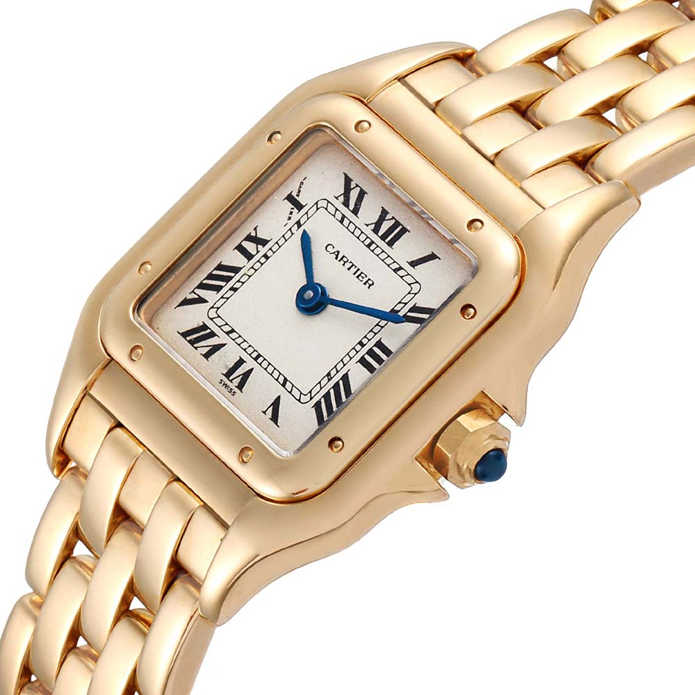 

Cartier Silver 18K Yellow Gold Panthere Quartz Women's Wristwatch