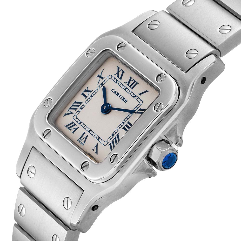 

Cartier Silver Stainless Steel Santos Galbee W20056D6 Women's Wristwatch