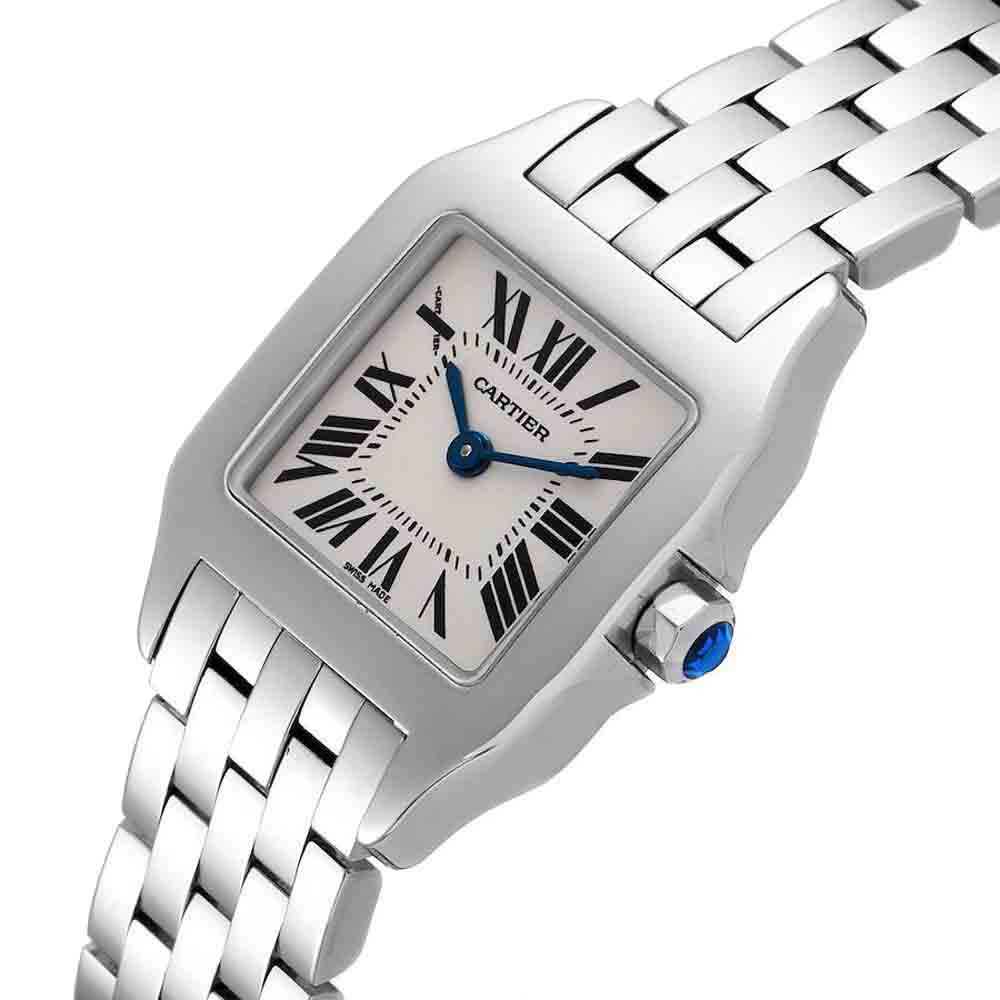 

Cartier Silver Stainless Steel Santos Demoiselle W25064Z5 Women's Wristwatch 20 MM