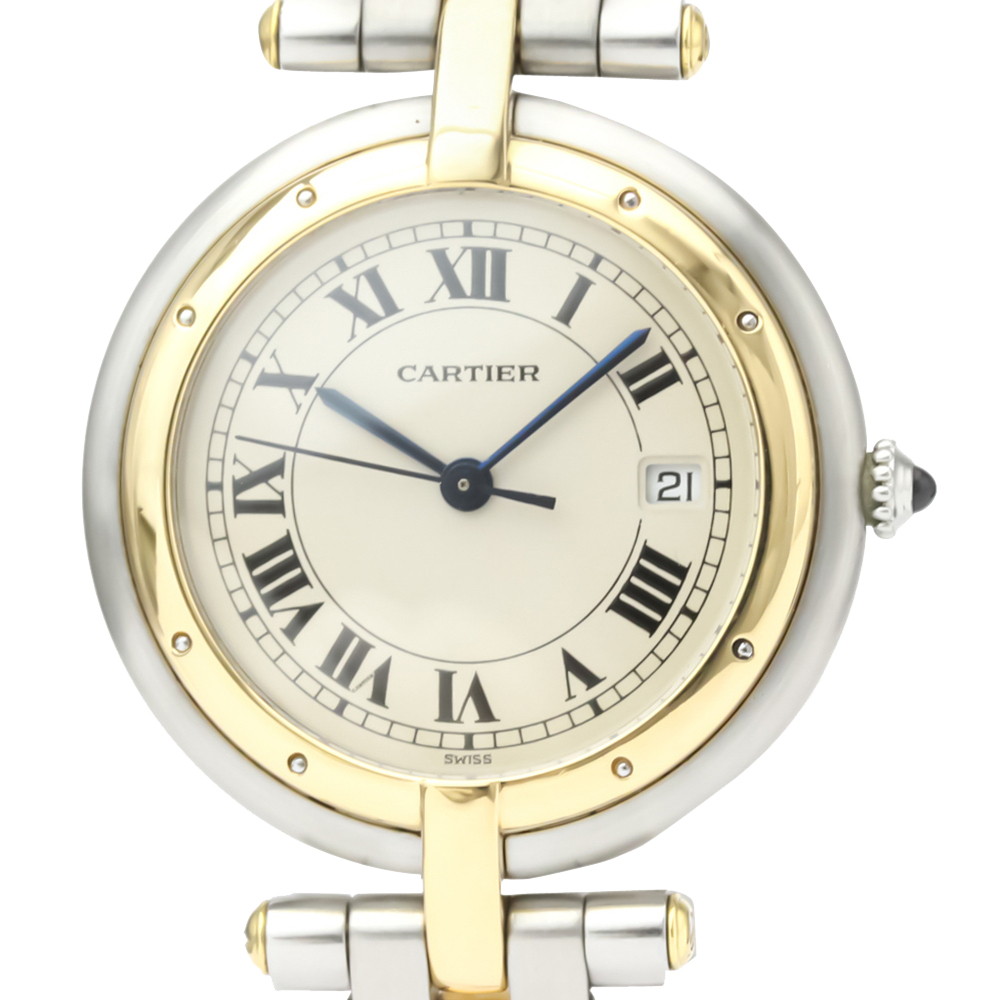 

Cartier Silver 18K Yellow Gold And Stainless Steel Panthere Vendome Quartz Women's Wristwatch 29 MM