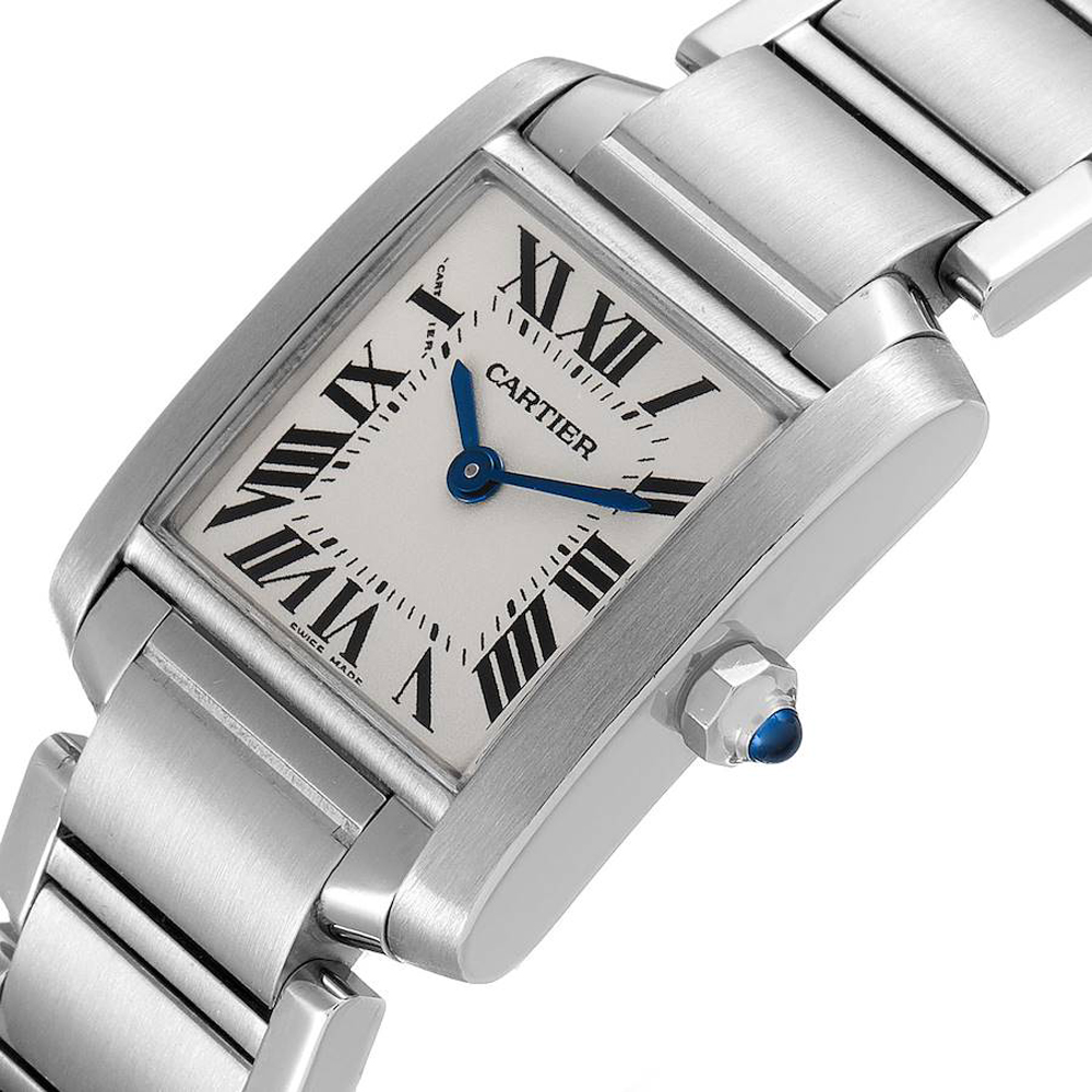

Cartier Silver Stainless Steel Tank Francaise W51008Q3 Women's Wristwatch