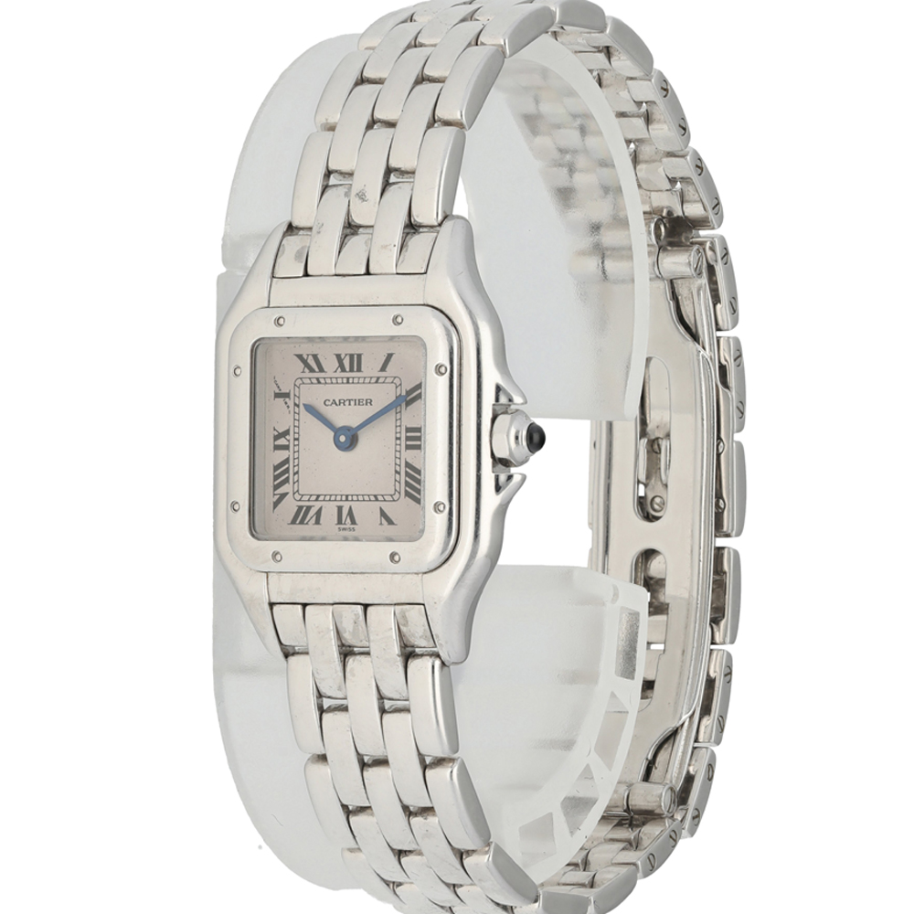 

Cartier Silver 18K White Gold Panthere 1660 Women's Wristwatch 23 MM