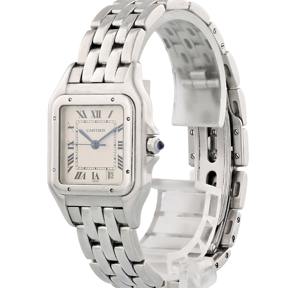 

Cartier Silver Stainless Steel Panthere 1310 Women's Wristwatch 27 MM