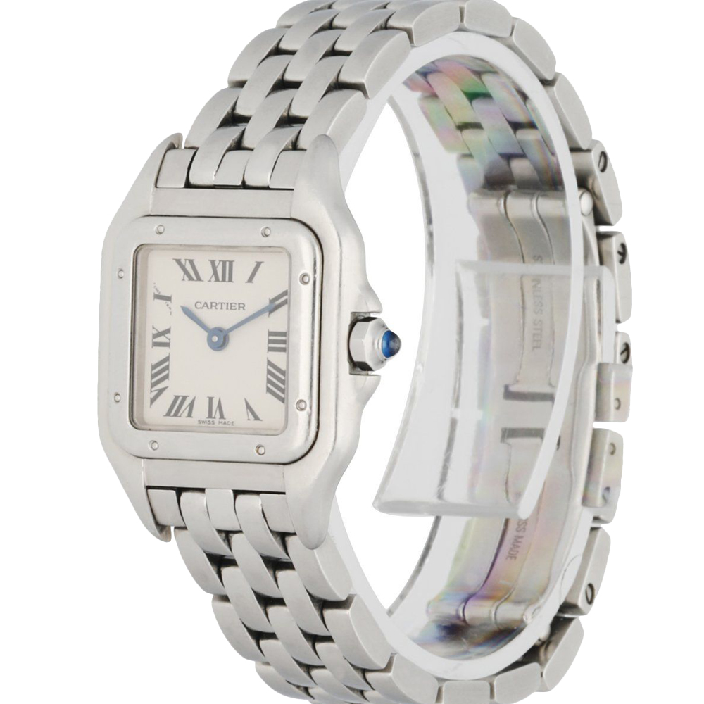 

Cartier Silver Stainless Steel Panthere 1320 Women's Wristwatch 22 MM