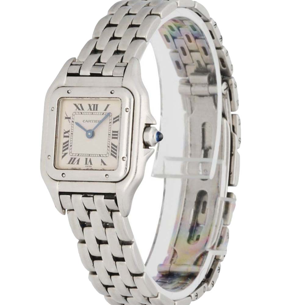 

Cartier Silver Stainless Steel Panthere 1320 Women's Wristwatch 22 MM