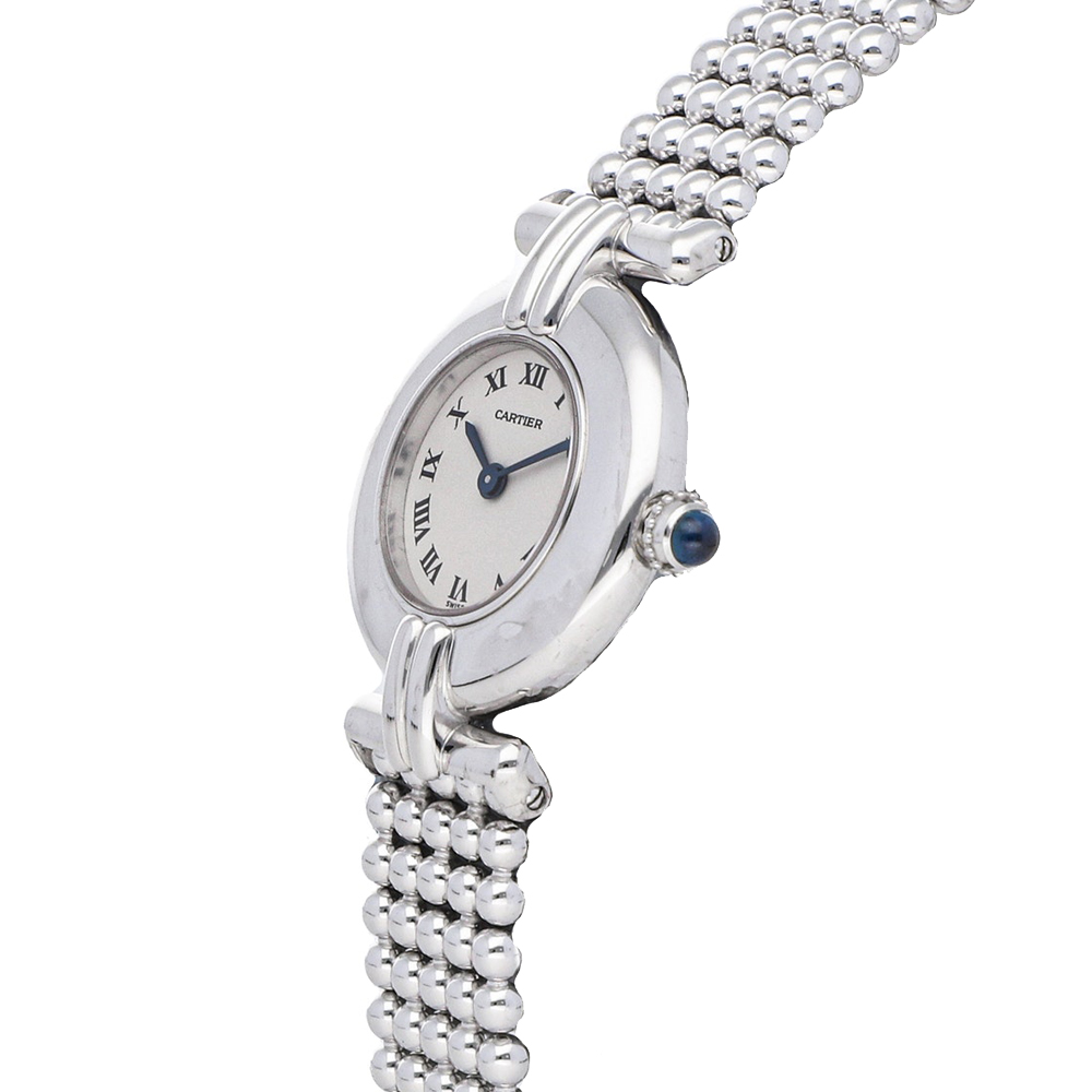 

Cartier Silver 18K White Gold Colisee W15173M8 Women's Wristwatch 23 MM