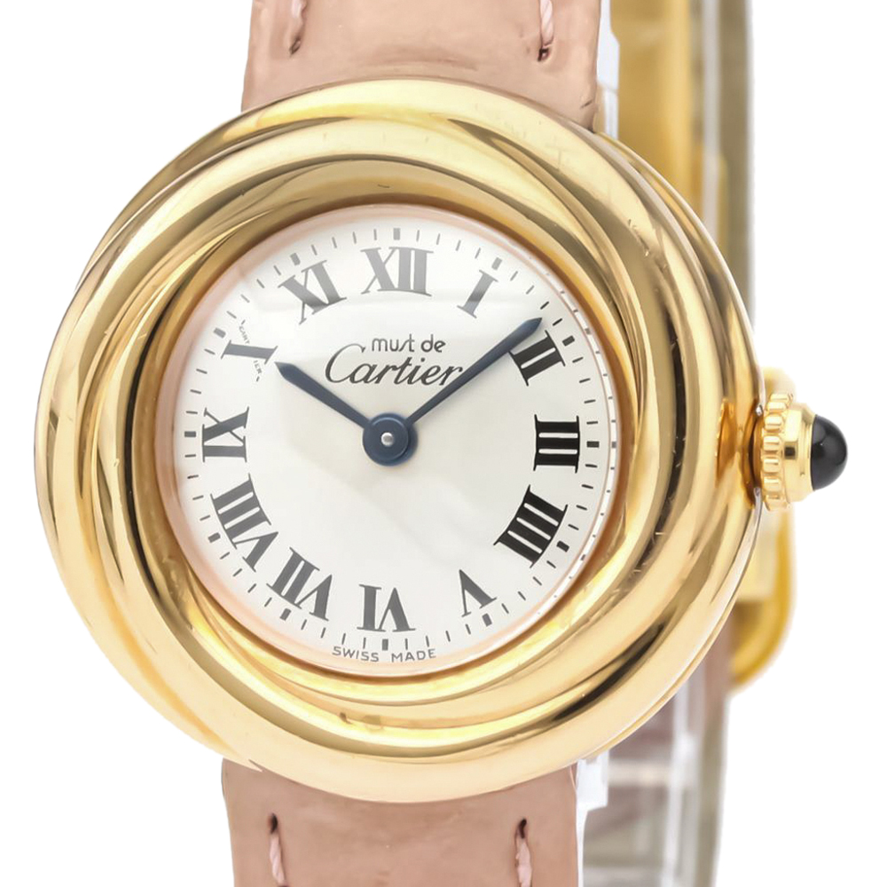 

Cartier Silver Rose Gold Plated Must Trinity W1015045 Quartz Women's Wristwatch 27 MM