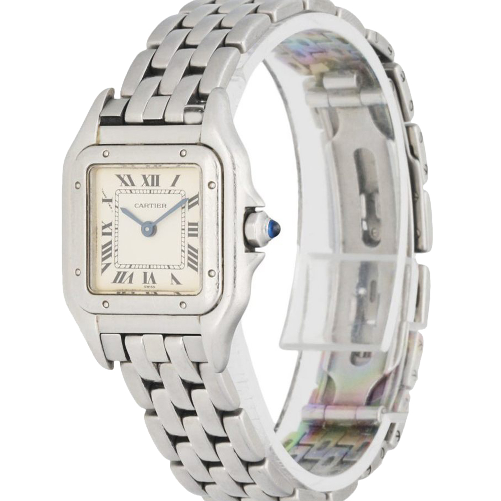 

Cartier Silver Stainless Steel Panthere 1320 Women's Wristwatch 22 MM