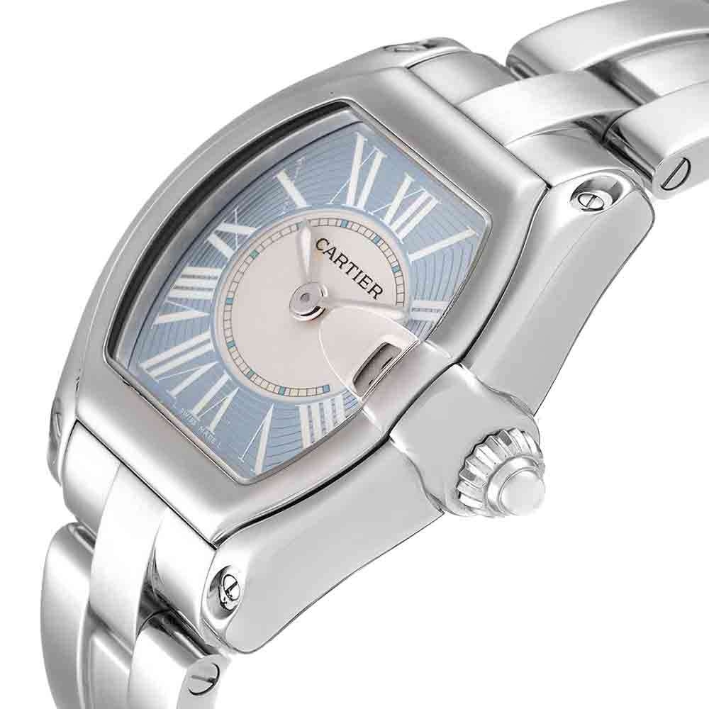 

Cartier Blue Stainless Steel Roadster W62053V3 Women's Wristwatch