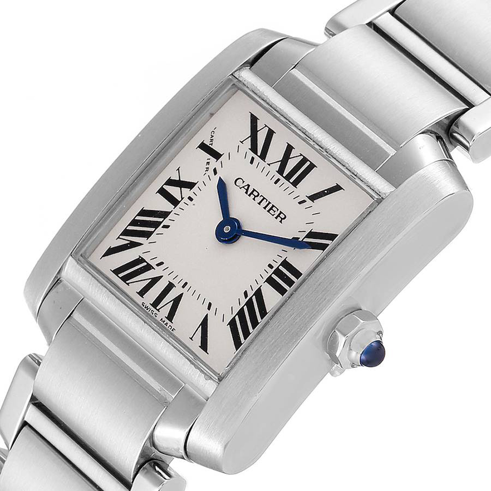 

Cartier Silver Stainless Steel Tank Francaise W51008Q3 Women's Wristwatch