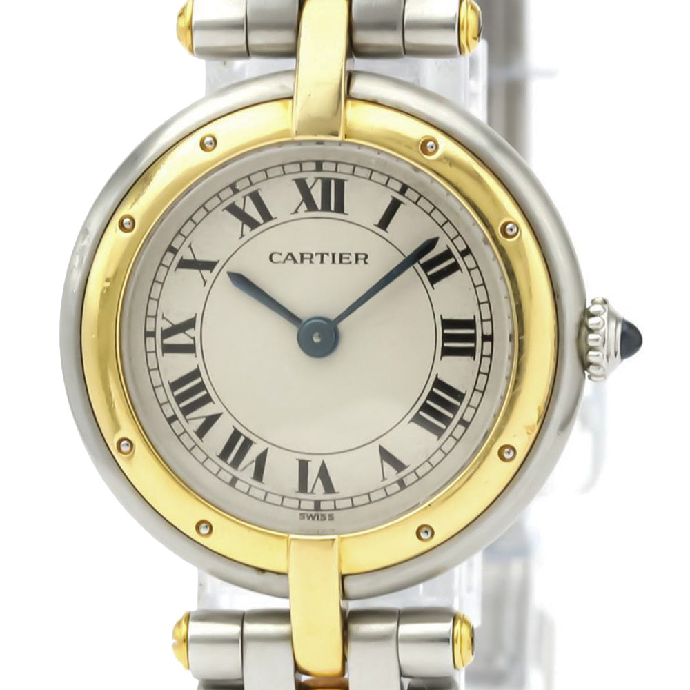 

Cartier Silver 18K Yellow Gold And Stainless Steel Panthere Quartz Women's Wristwatch 22 MM