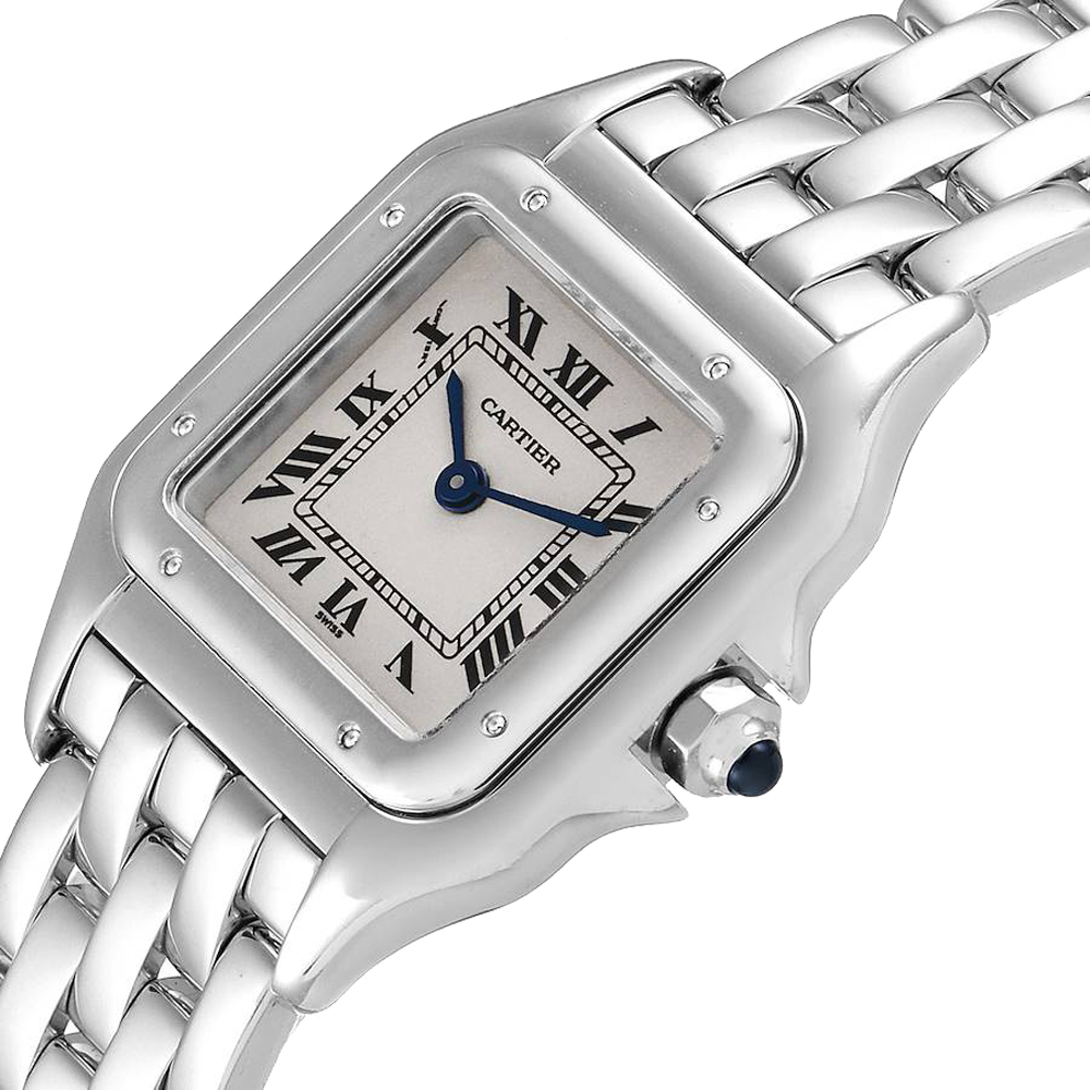 

Cartier Silver 18k White Gold Panthere W25016F3 Women's Wristwatch 22 MM
