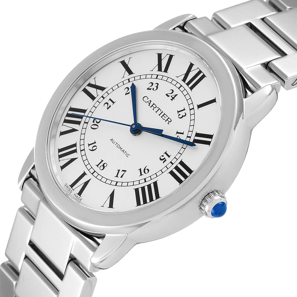 

Cartier Silver Stainless Steel Ronde Solo WSRN0012 Automatic Women's Wristwatch 36 MM