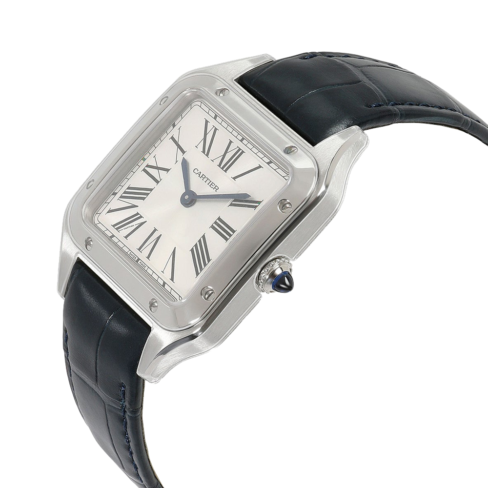 

Cartier Silver Stainless Steel Santos Dumont WSSA0023 Women's Wristwatch