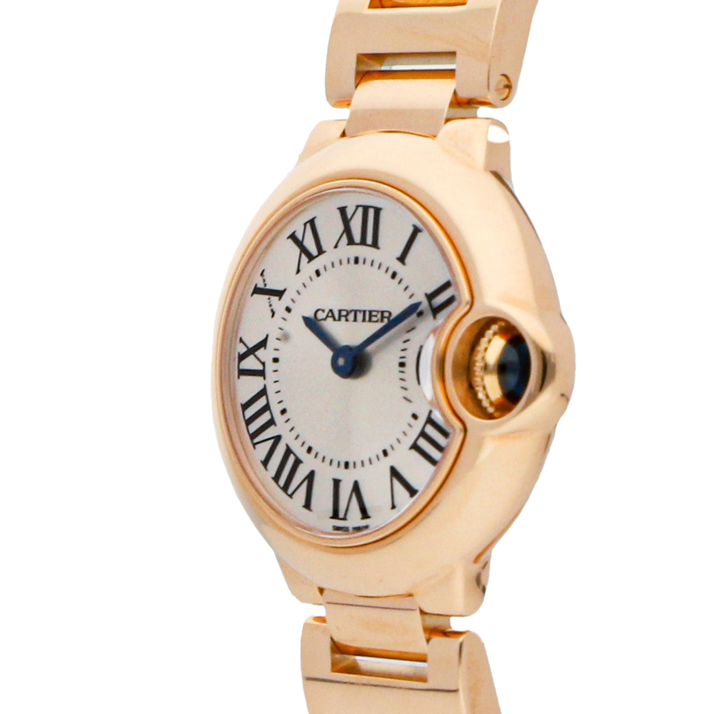 

Cartier Silver 18K Rose Gold Ballon Bleu W69002Z2 Women's Wristwatch 28 mm