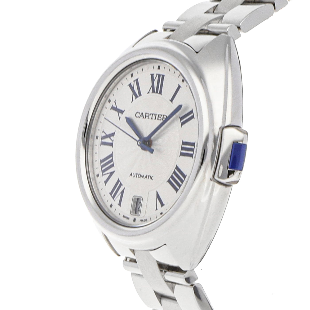 

Cartier Silver Stainless Steel Cle De Cartier WSCL0006 Women's Wristwatch 35 MM