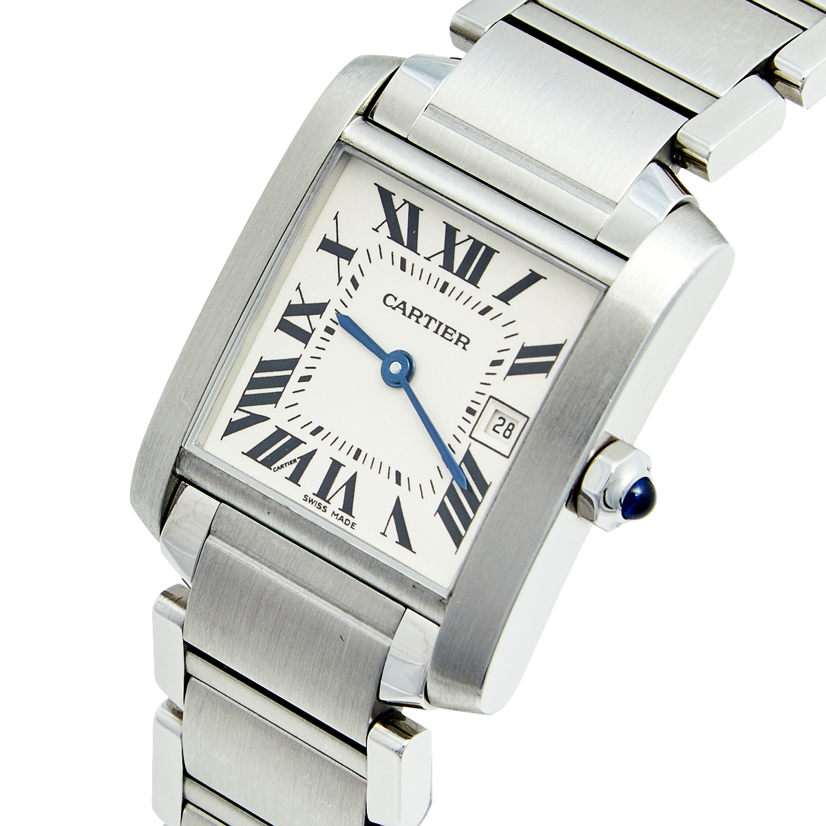 

Cartier Cream Stainless Steel Tank Francaise