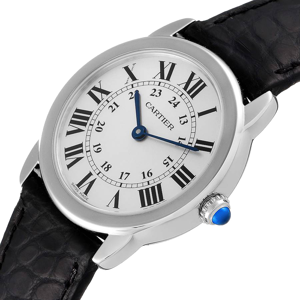 

Cartier Silver Stainless Steel Ronde Solo W6700155 Quartz Women's Wristwatch 29 MM