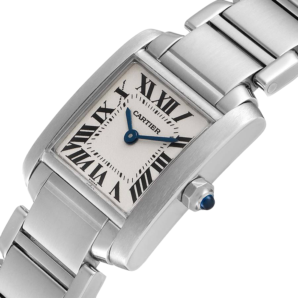 

Cartier Silver Stainless Steel Tank Francaise W51008Q3 Quartz Women's Wristwatch 20 MM