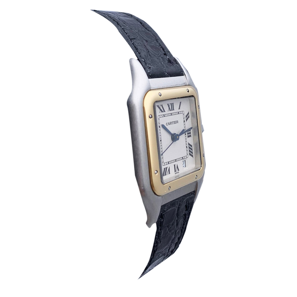 

Cartier Silver 18K Yellow Gold And Stainless Steel Panthere 83949 Women's Wristwatch 27 MM