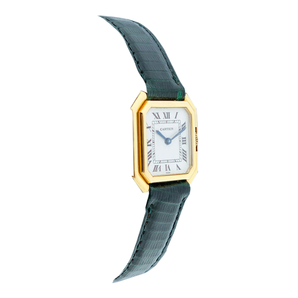

Cartier Silver 18K Yellow Gold Ceinture Paris 7810 Women's Wristwatch 25 MM