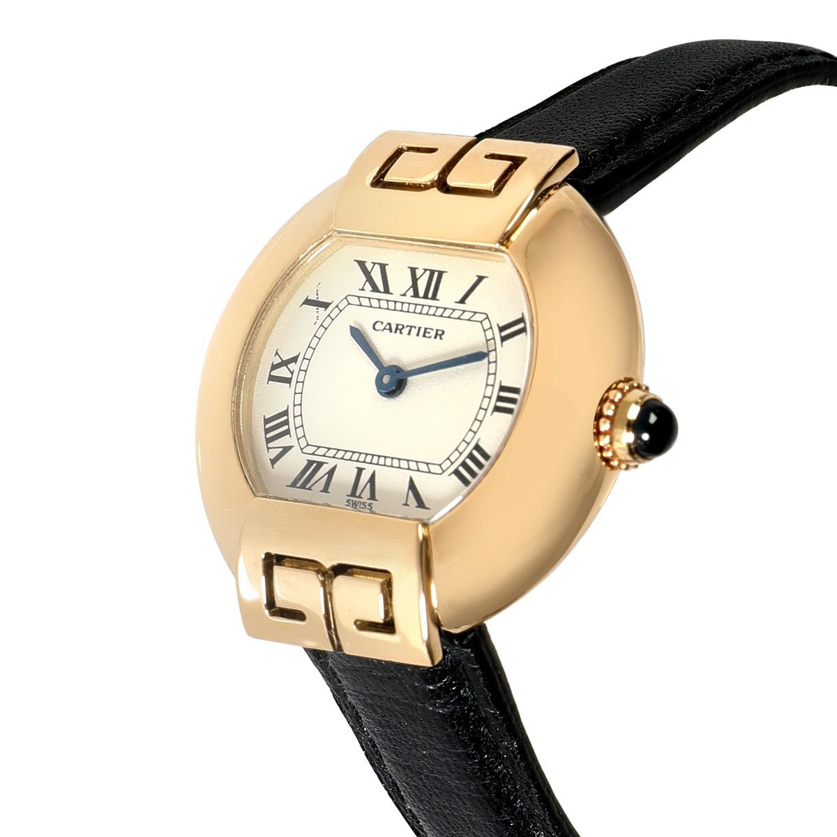 

Cartier Silver 18K Yellow Gold Ellipse 1480 Women's Wristwatch 25 MM