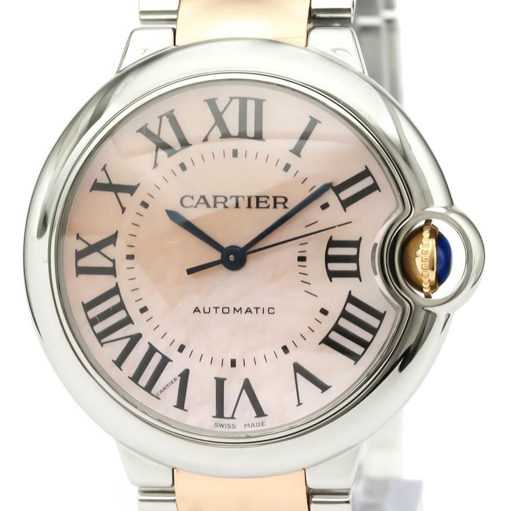 

Cartier Pink MOP 18K Rose Gold Stainless Steel Ballon Bleu Women's Wristwatch