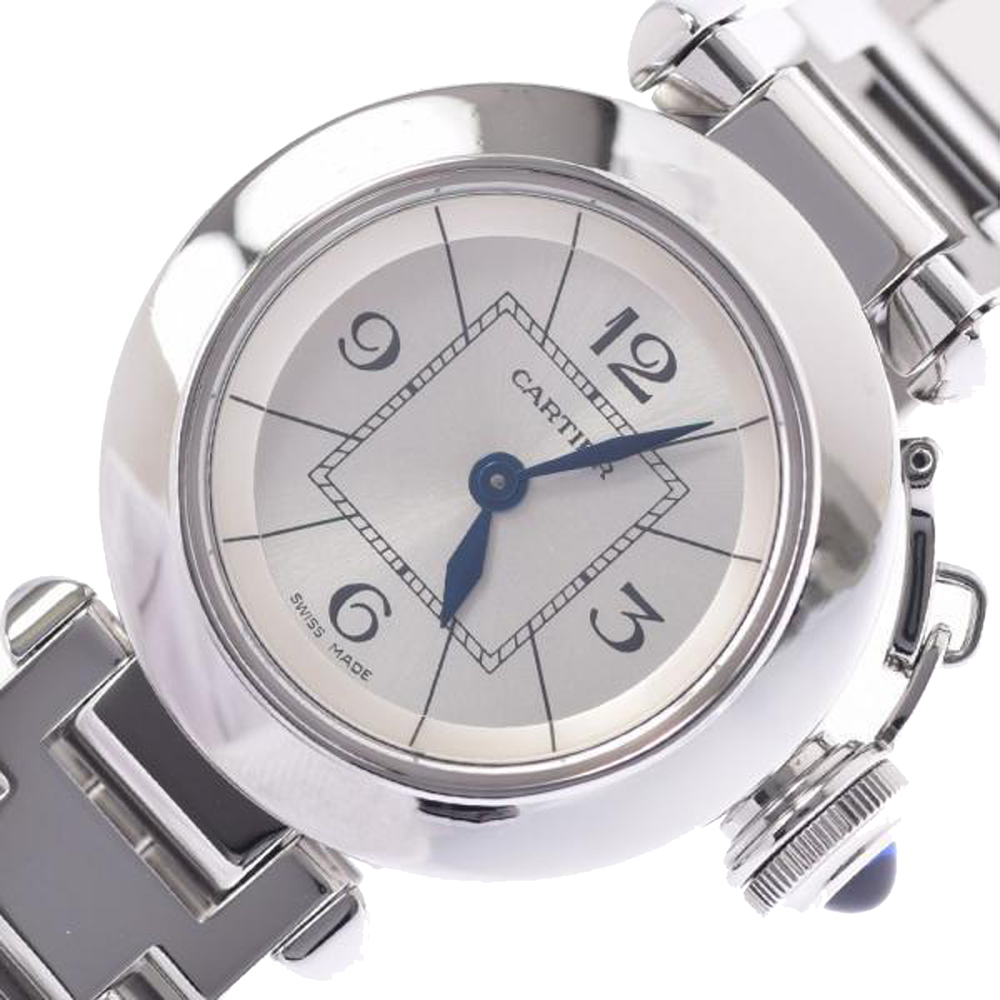 

Cartier Silver Stainless Steel W3140007 Miss Pasha Women's Wristwatch