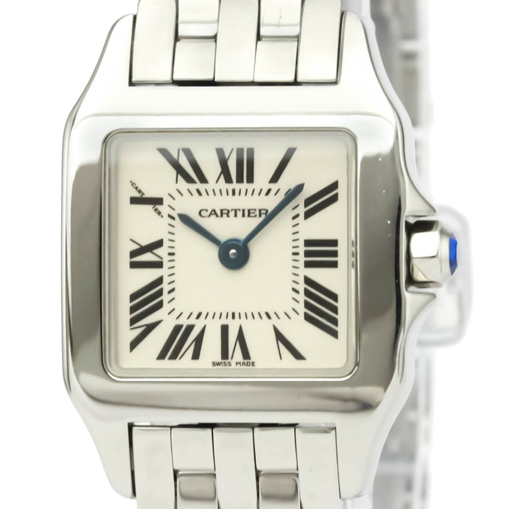 

Cartier Silver Stainless Steel Santos Demoiselle W25064Z5 Quartz Women's Wristwatch 20 MM