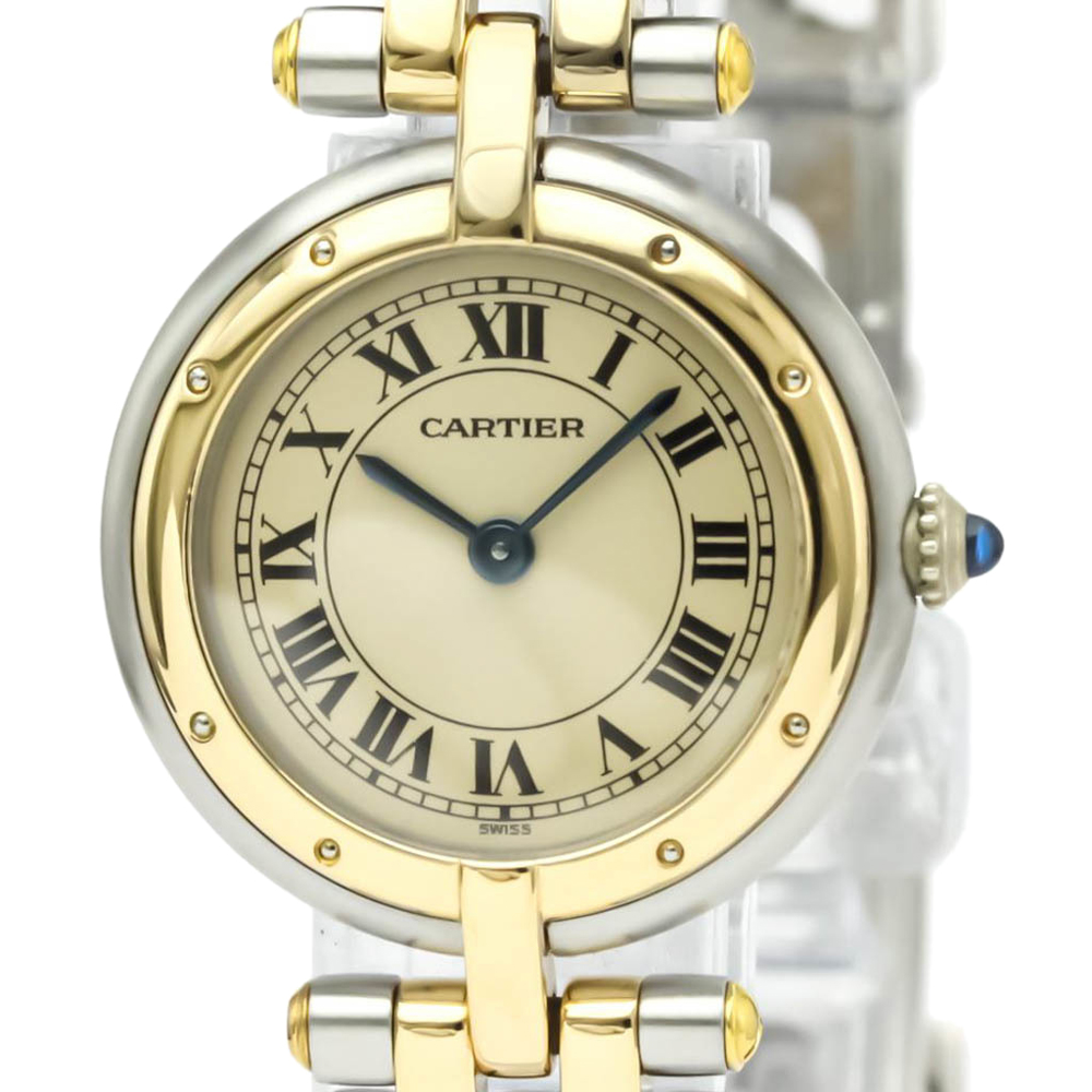 

Cartier Silver 18K Yellow Gold And Stainless Steel Panthere Vendome Quartz Women's Wristwatch 24 MM