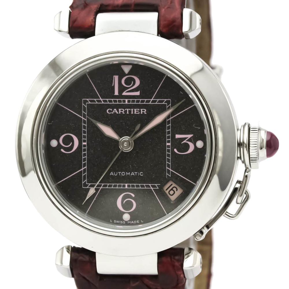 

Cartier Black Stainless Steel Pasha C Christmas LTD Edition W3109599 Automatic Women's Wristwatch 35 MM