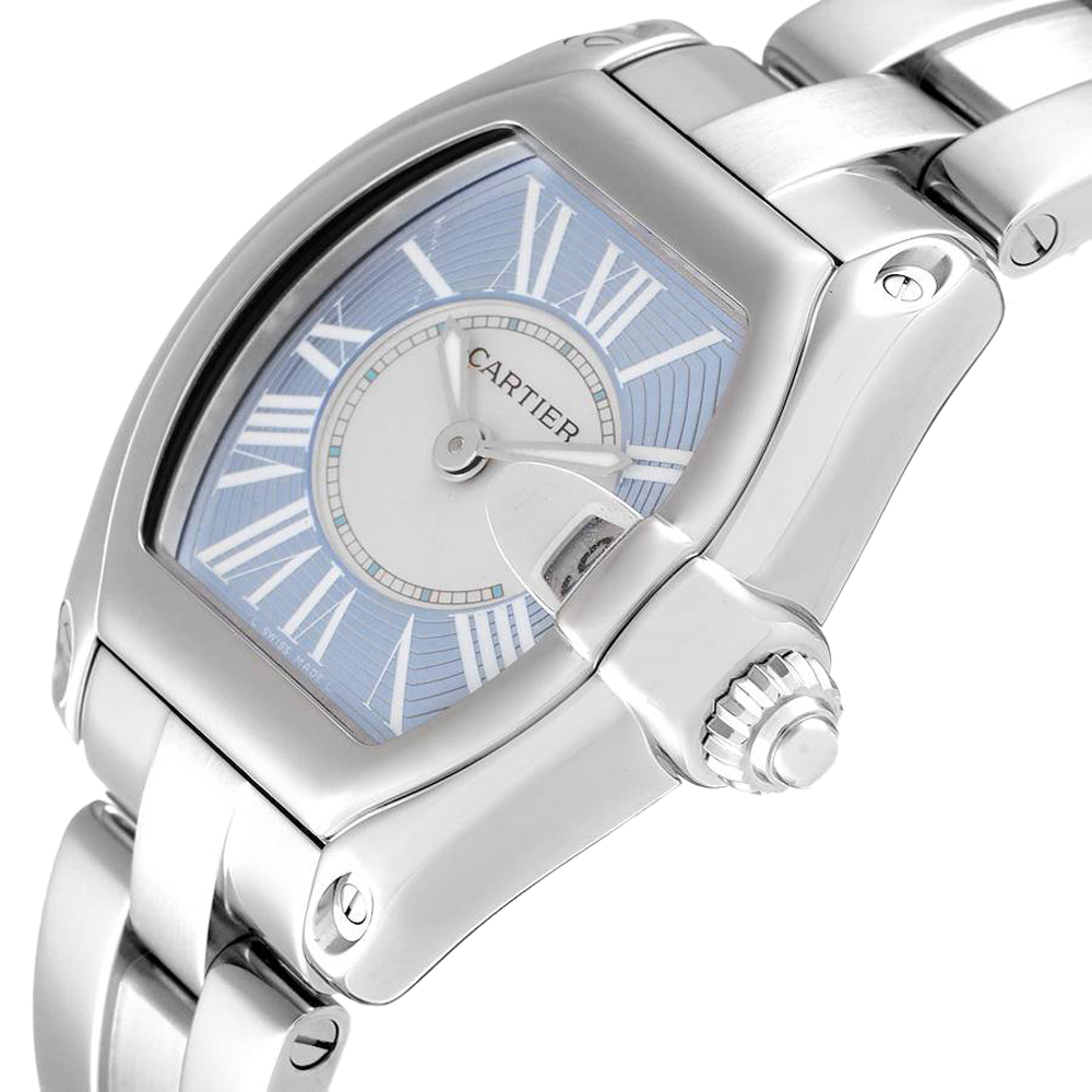 

Cartier Blue Stainless Steel Roadster W62053V3 Women's Wristwatch