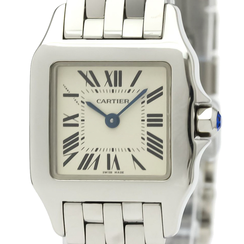 

Cartier Silver Stainless Steel Santos Demoiselle W25064Z5 Quartz Women's Wristwatch 20 MM