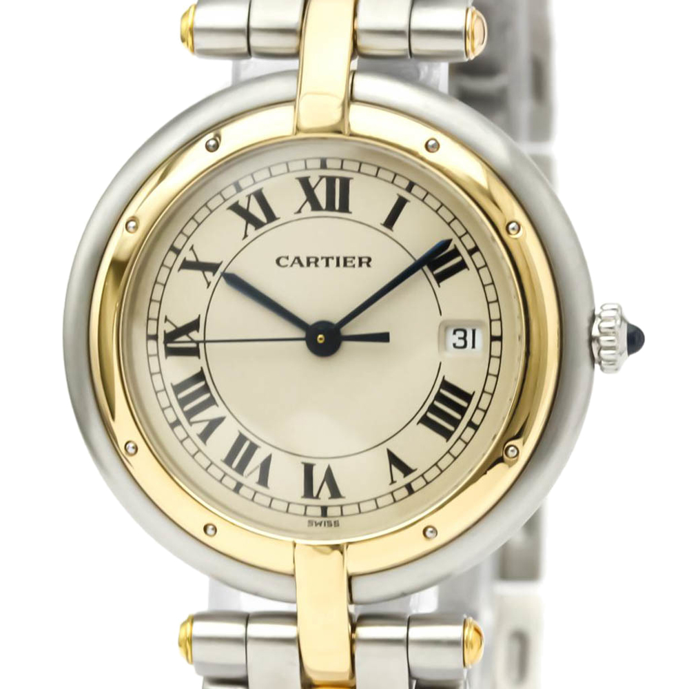 

Cartier Silver 18K Yellow Gold And Stainless Steel Panthere Vendome Quartz Women's Wristwatch 30 MM