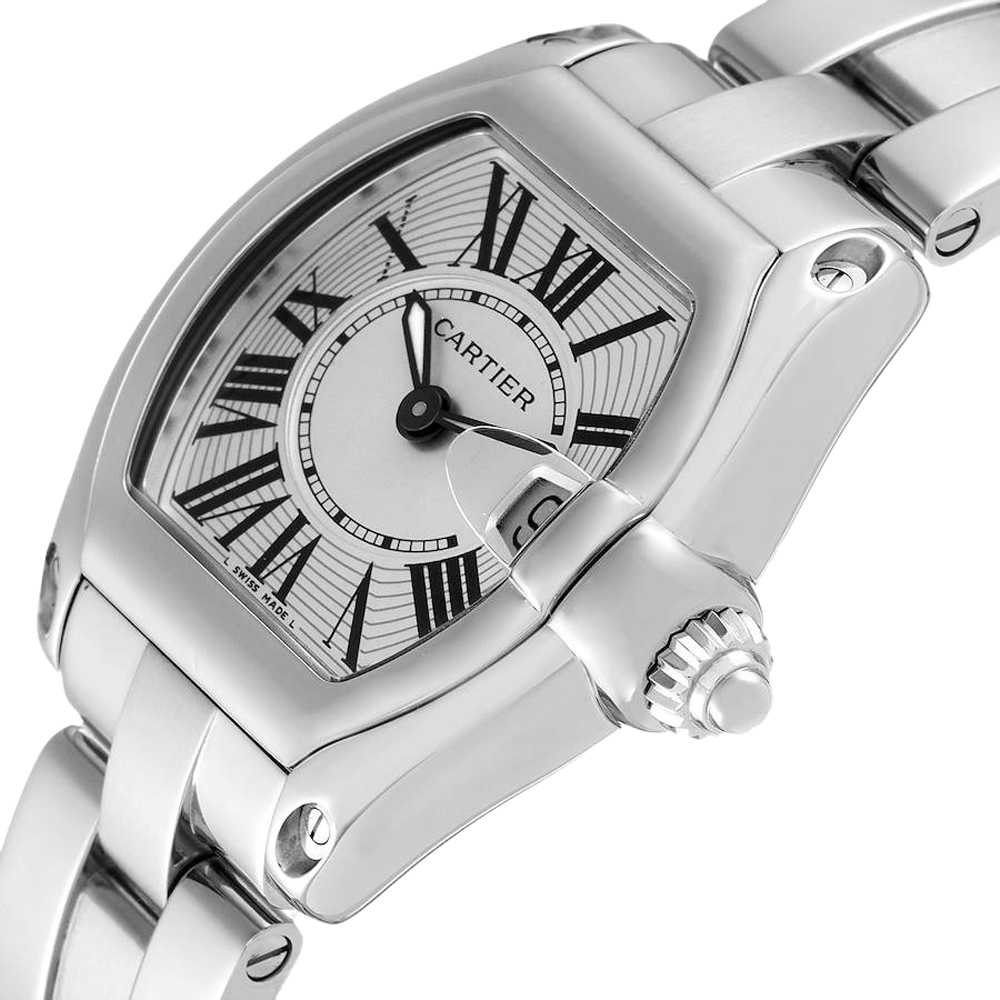 

Cartier Silver Stainless Steel Roadster W62016V3 Women's Wristwatch