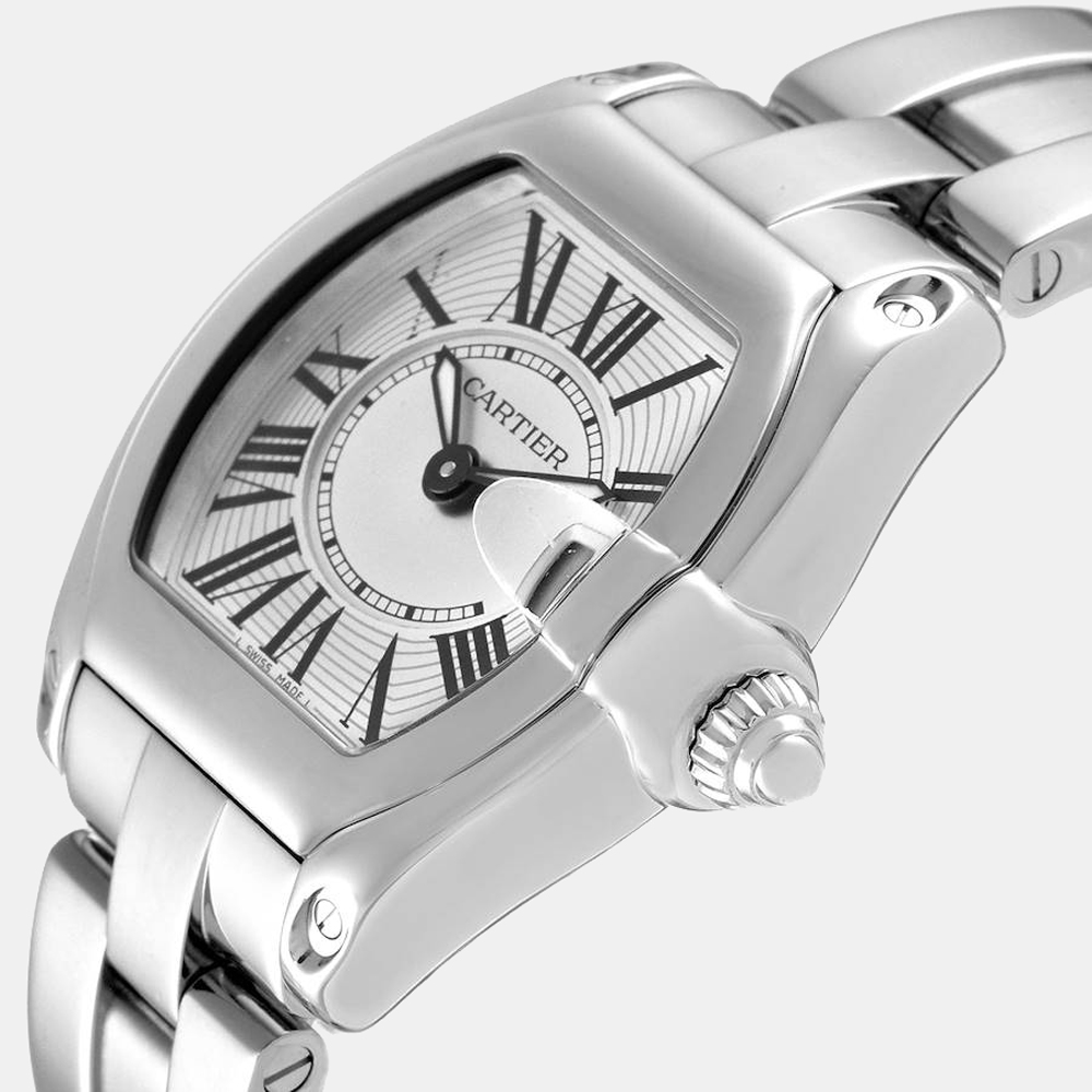 

Cartier Silver Stainless Steel Roadster W62016V3 Women's Wristwatch