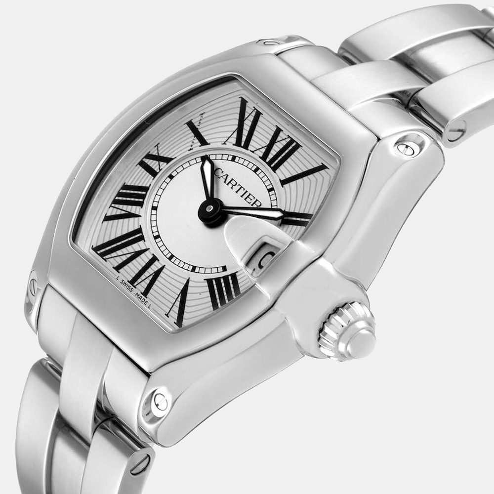 

Cartier Silver Stainless Steel Roadster W62016V3 Women's Wristwatch