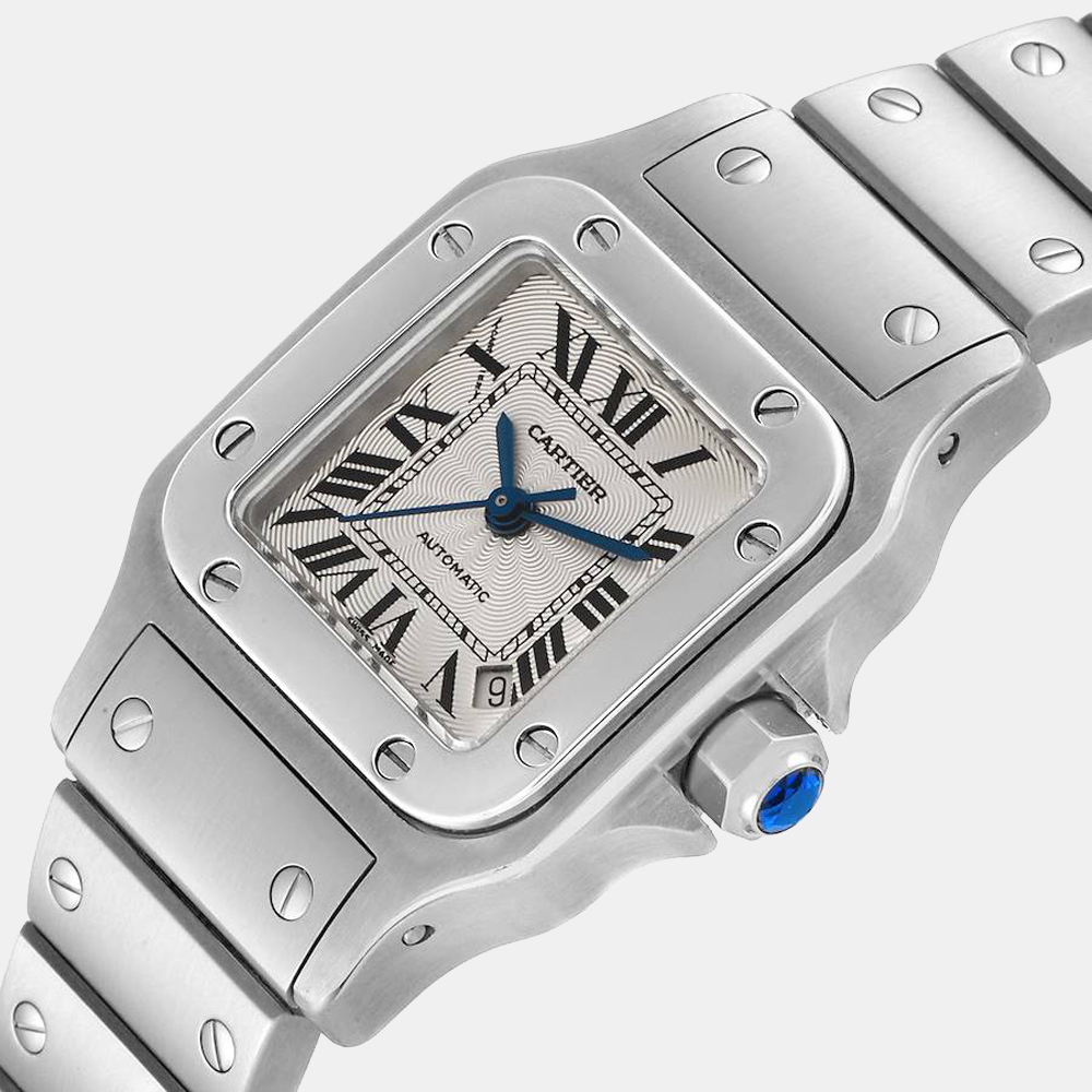 

Cartier Silver Stainless Steel Santos Galbee W20044D6 Women's Wristwatch 24 MM