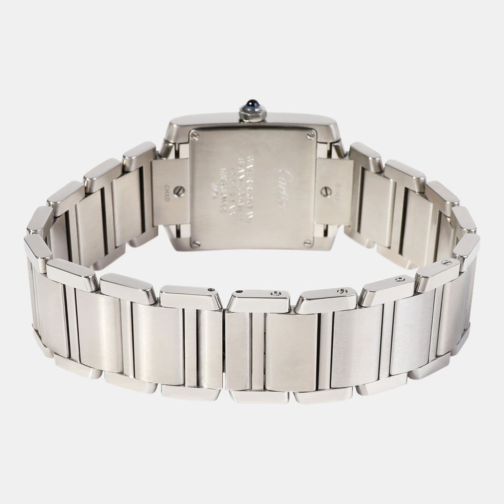 

Cartier Silver Stainless Steel Tank Francaise WSTA0005 Women's Wristwatch