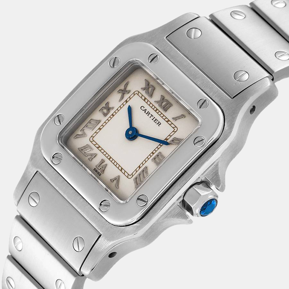 

Cartier Silver Stainless Steel Santos Galbee