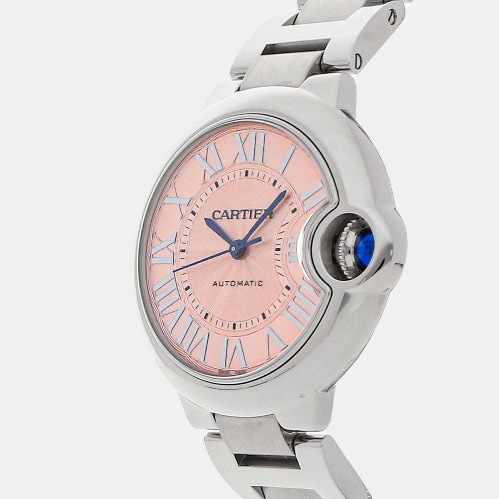 

Cartier Pink Stainless Steel Ballon Bleu WSBB0046 Women's Wristwatch 33 MM