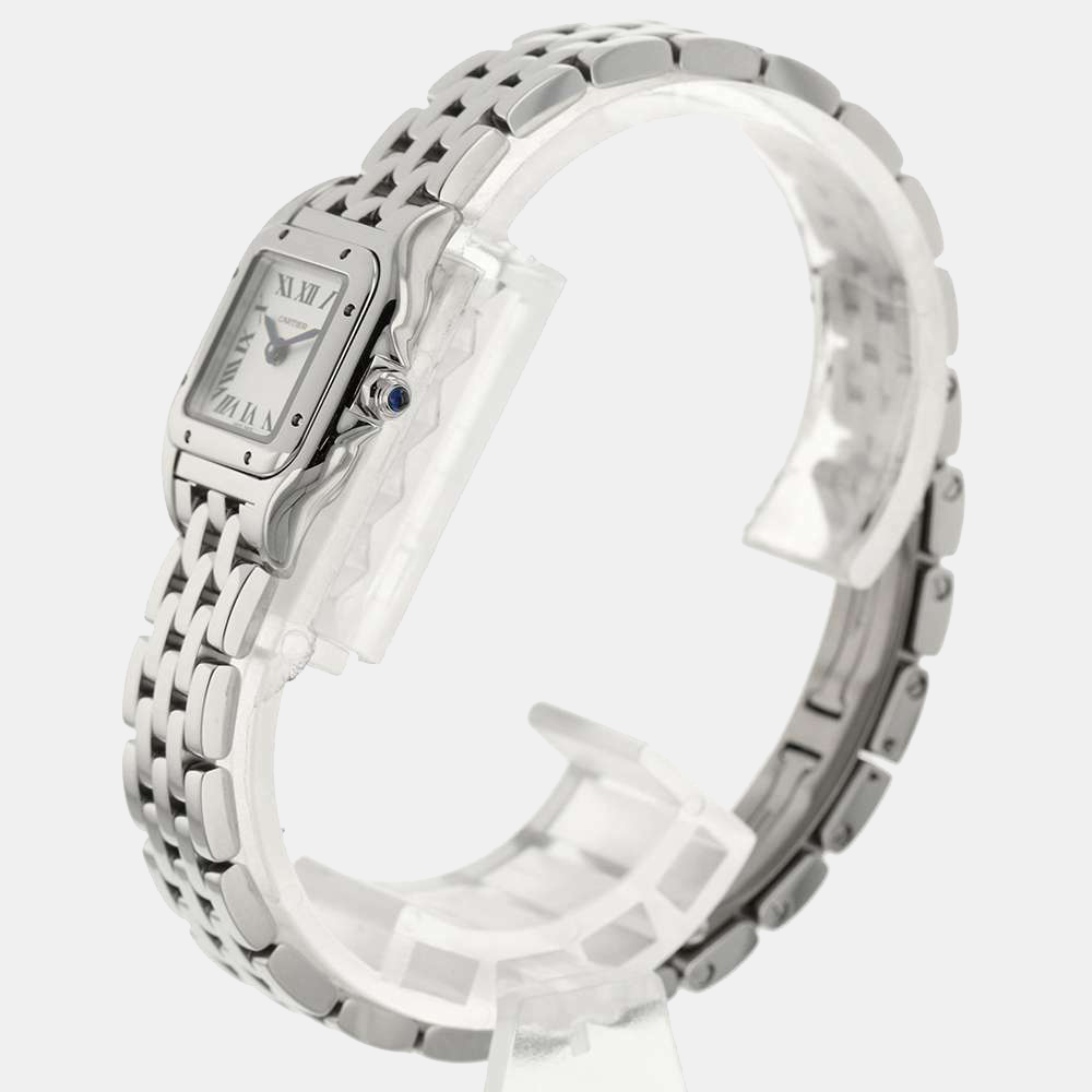 

Cartier Silver Stainless Steel Panthere De Cartier Quartz Women's Wristwatch