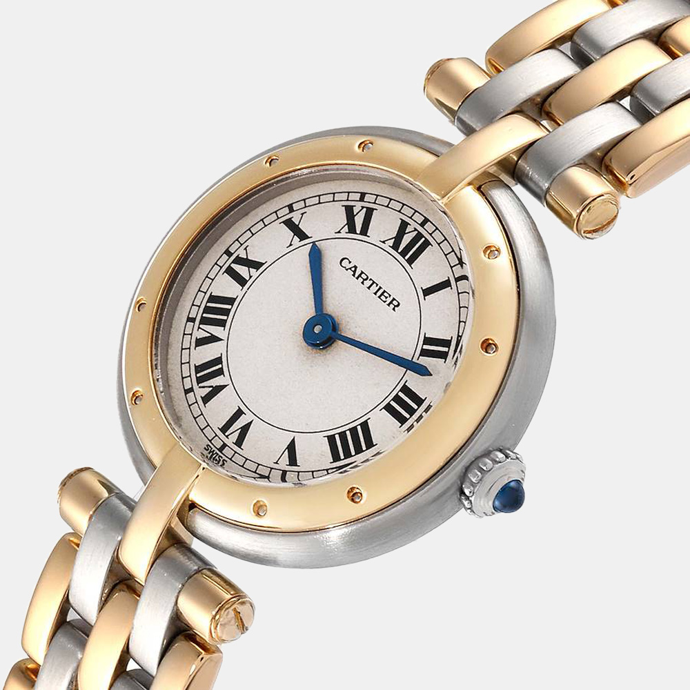

Cartier Silver 18k Yellow Gold And Stainless Steel Panthere Vendome 66920 Women's Wristwatch 23 MM
