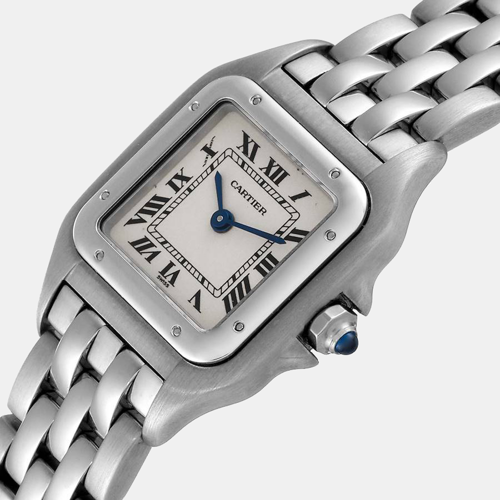 

Cartier Silver Stainless Steel Panthere W25033P5 Quartz Women's Wristwatch 22 mm