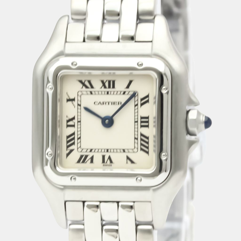 

Cartier Silver Stainless Steel Panthere De Cartier Quartz W25033P5 Women's Wristwatch 22 MM