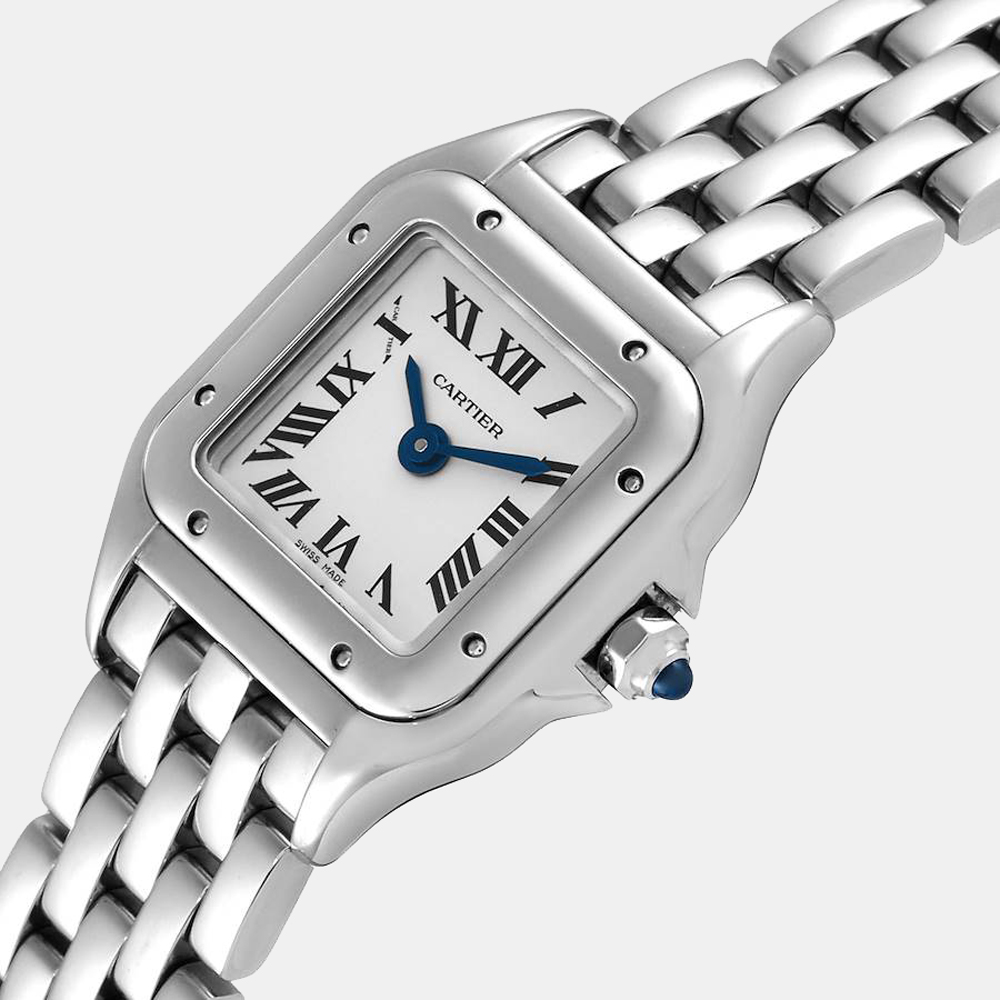 

Cartier Silver Stainless Steel Mini Panthere WSPN0019 Women's Wristwatch 21 mm