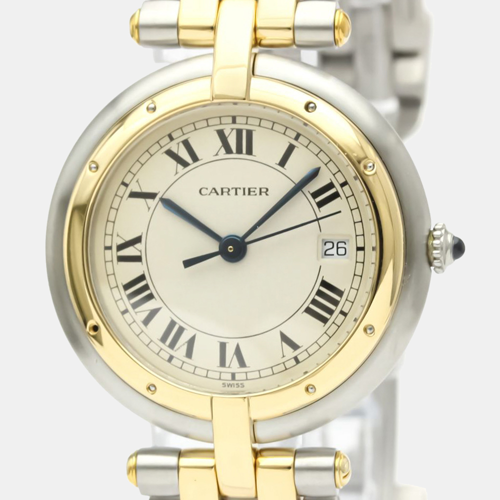 

Cartier Silver 18K Yellow Gold And Stainless Steel Panthere Quartz Women's Wristwatch 30 mm