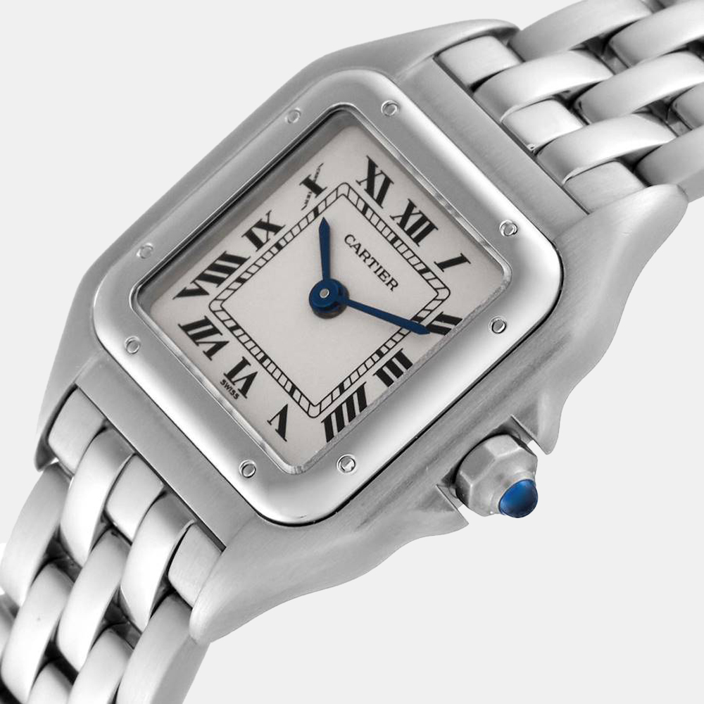 

Cartier Silver Stainless Steel Panthere W25033P5 Quartz Women's Wristwatch 22 mm