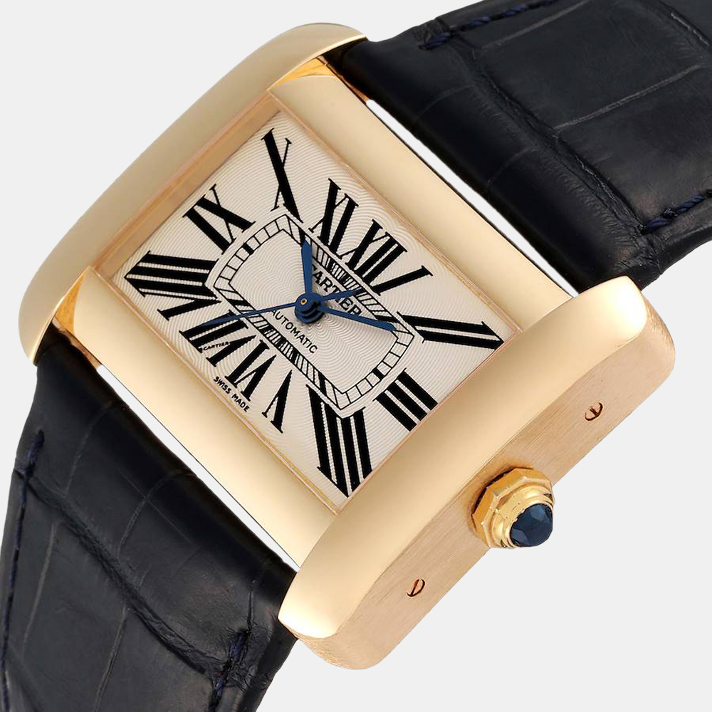 

Cartier Silver 18K Yellow Gold Tank Divan WA301170 Women's Wristwatch 38 x 30 mm